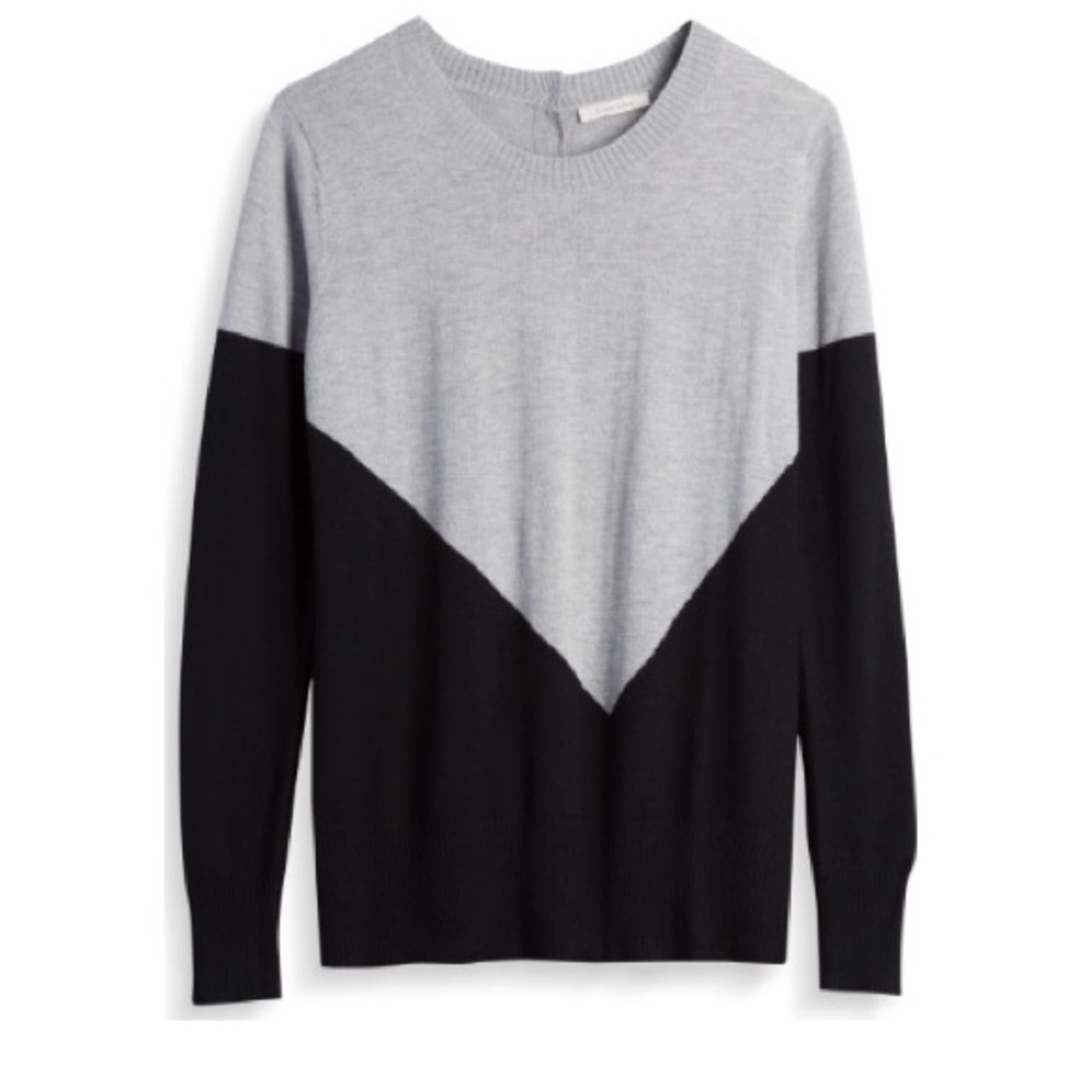 41 Hawthorn Presley Wool Blend Colorblock Button-Back Sweater